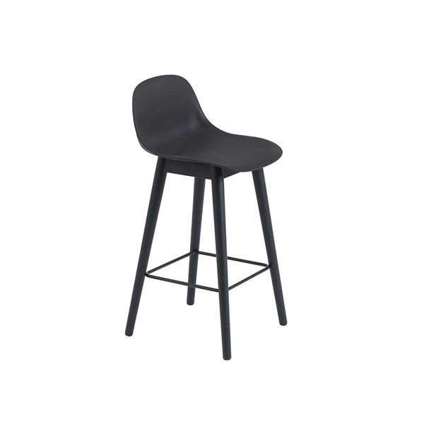 Muuto Fiber Counter Stol M. Ryglæn. Træben