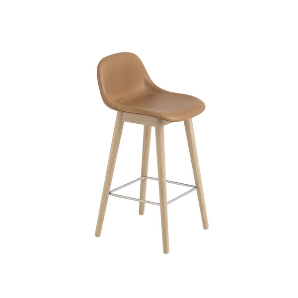 Muuto Fiber Counter Stol M. Ryglæn. Træben