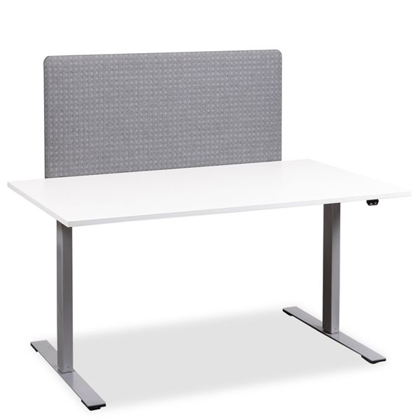 3R_kontor Bord Skærm I Gråt Polster. 110Cm X 65Cm Brugte Møbler