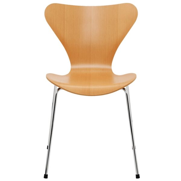 Fritz Hansen Serie 7 Stol. Skalstol. Natur Finer Kantinestole