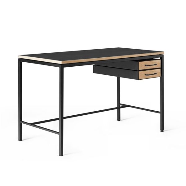 Labofa Heritage 65 Arbejdsbord - Linoleum - Sort Stel Skriveborde