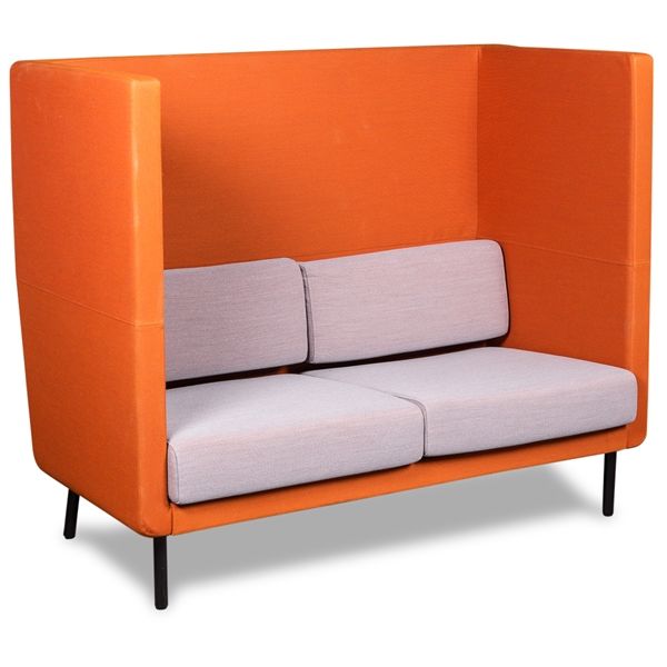 Lounge Sofa Med Høj Ryg I Orange Polster