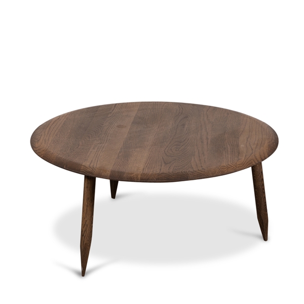 &Tradition. Hoof. Loungebord Mørkolieret Eg. Ø 90 Cm. Brugte Møbler