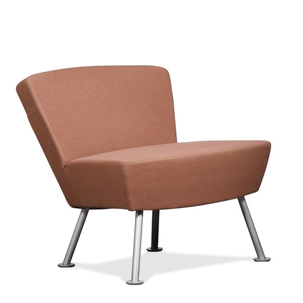 Offect Loungestol I Lys Brun Uld Polster Loungestole