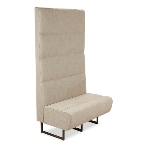 Pedrali Lounge Sofa I Gråt Stof, Høj Ryg. Brugte Møbler
