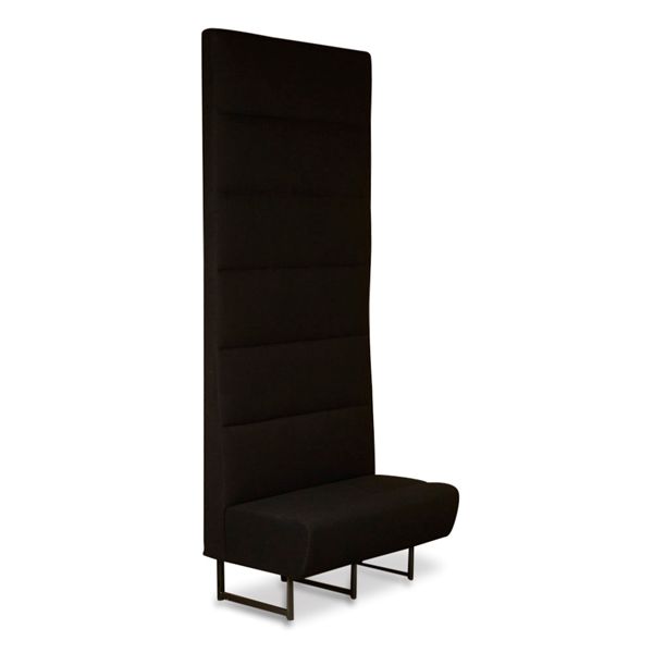 Pedrali Loungesofa Med Høj Ryg, Sort Polster.