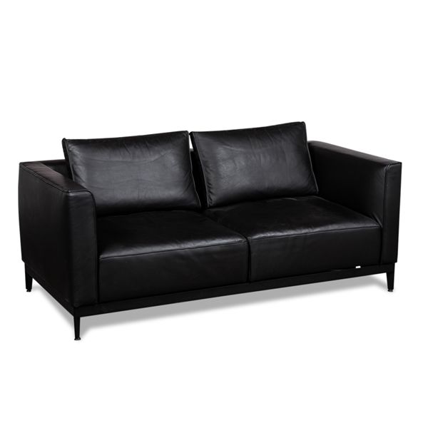 Rolf Benz 2 Personers Sofa I Sort Læder